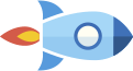 Rocket logo for business growth